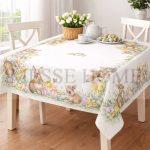 Πασχαλινό Τραπεζομάντηλο με Λαγουδάκια & Λουλούδια -6