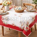 Πασχαλινό Τραπεζομάντηλο με Λαγουδάκια & Λουλούδια -8