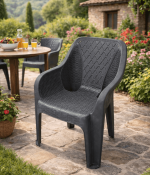 Πολυθρόνα Babel Rattan Γκρι Ανθρακί (52×42×79cm)