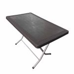 Πτυσσόμενο Τραπέζι Rattan 120x70cm (Καφέ)