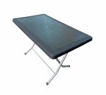 Πτυσσόμενο Τραπέζι Rattan 120x70cm (Ανθρακί)