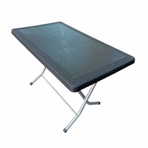 Πτυσσόμενο Τραπέζι Rattan 120x70cm (Ανθρακί)