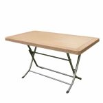 Πτυσσόμενο Τραπέζι Rattan 120x70cm (Καπουτσίνο)