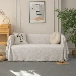 Σετ 3 Ριχτάρια Καναπέ 100% Βαμβάκι BL-2 (Μπεζ)