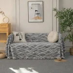 Σετ 3 Ριχτάρια Καναπέ 100% Βαμβάκι BL-4 (Ανθρακί)