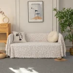 Σετ 3 Ριχτάρια Καναπέ 100% Βαμβάκι ELS-4 (Καπουτσίνο)