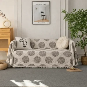 Σετ 3 Σετ Ριχτάρια Καναπέ Βαμβακερά PGY-5 (Καφέ)