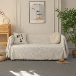 Σετ 3 Ριχτάρια Καναπέ 100% Βαμβάκι TW-2 (Μπεζ)