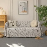 Σετ 3 Ριχτάρια Καναπέ 100% Βαμβάκι TW-3 (Καπουτσίνο)