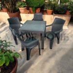 Σετ Τραπεζαρίας King Rattan 5 Τεμαχίων (Καφέ)