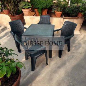 Σετ Τραπεζαρίας King Rattan 5 Τεμαχίων (Καφέ)