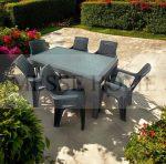 Σετ Τραπεζαρίας King Rattan 7 Τεμαχίων (Καφέ)