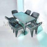 Σετ Τραπεζαρίας 7 Τεμαχίων Terra Babel Rattan (Ανθρακί)