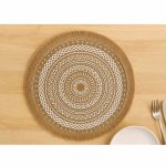 Στρογγυλό Σουπλά Boho MSY 01 με Μαντάλα και Φούντες