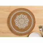 Στρογγυλό Σουπλά Boho MSY 02 με Μαντάλα και Φούντες