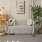 Ριχτάρια Καναπέ Chenille C24-11 (Γκρι) 4 Διαστάσεις