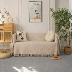 Ριχτάρια Καναπέ Chenille C24-4 (Μπεζ) 4 Διαστάσεις