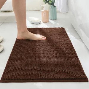 Πατάκι Μπάνιου XNEDM-3 Chenille Αντιολισθητικό (Καφέ)
