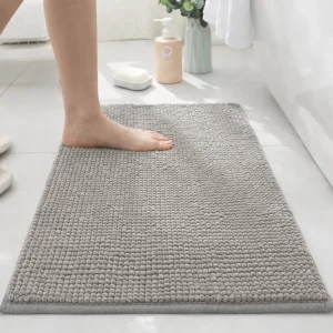 Πατάκι Μπάνιου XNEDM-5 Chenille Αντιολισθητικό (Γκρι)