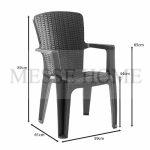 Πολυθρόνα Κήπου Rattan Side 59x61x89cm (Ανθρακί) - Image 4