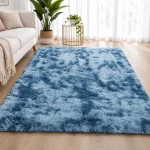 Χνουδωτό Χαλί Tie-Dye Μπλε (6 Διαστάσεις)